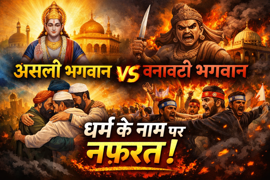 🕉️ असली भगवान vs बनावटी भगवान: धर्म के नाम पर नफरत पर एक सच्ची सोच